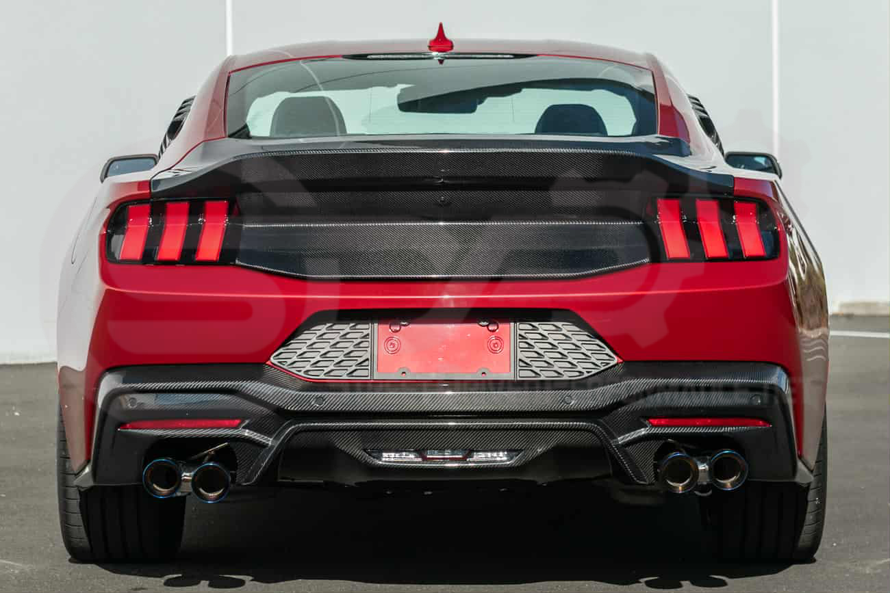 2024-UP FORD MUSTANG S650 | CARBON FIBER REAR TRUNK DECKLID WITH INTEGRATED SPOILER WING
